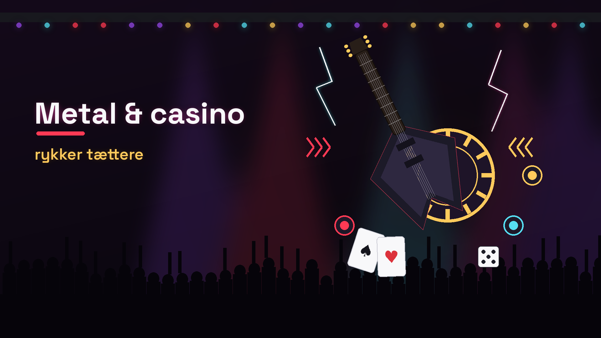 Metal & casino — illustration af guitar og casinorulette
